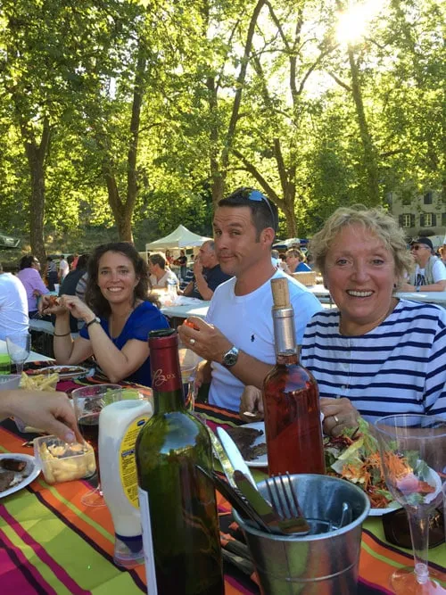 A local village farmers market in Dordogne