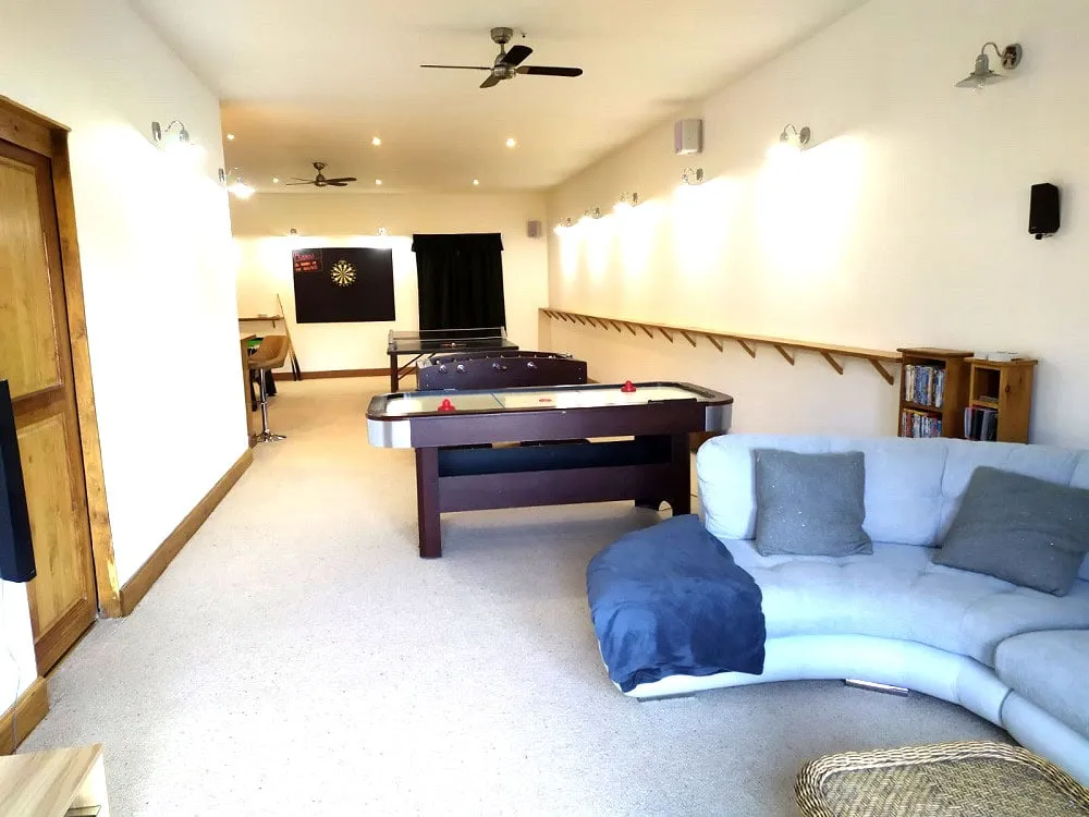 Cinema and games room