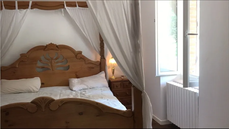 Bed at yoga retreat south west France Bedrooms