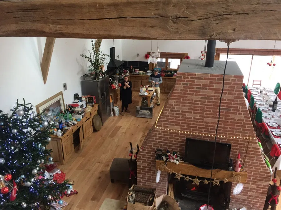Hiver dedans la gite.  L'avent maison de vacance.  Gite a noel Dordogne